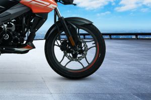 Front Tyre View of Pulsar NS 125