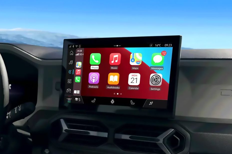 Infotainment System Main Menu Image of Duster 2025