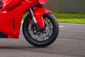 Front Tyre View of Panigale V4