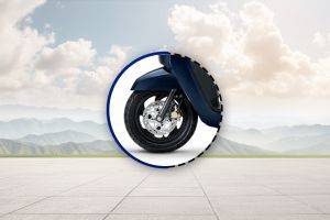 Front Tyre View of iQube ST