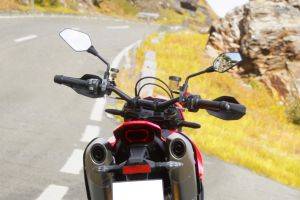 Handle Bar View of Hypermotard 698