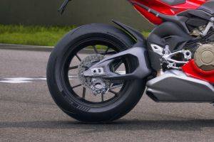 Rear Tyre View of Panigale V4