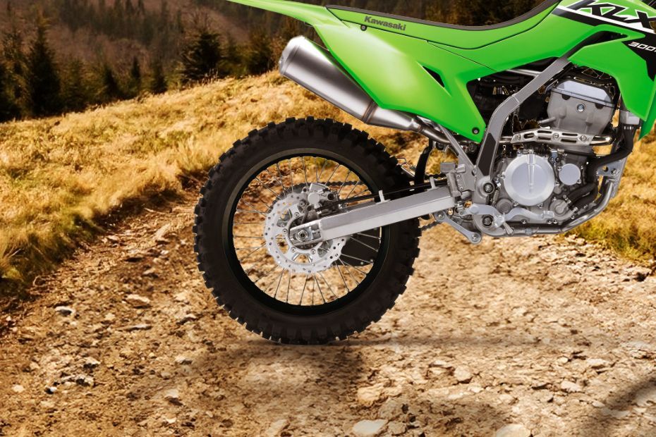 Rear Tyre View of KLX 300R