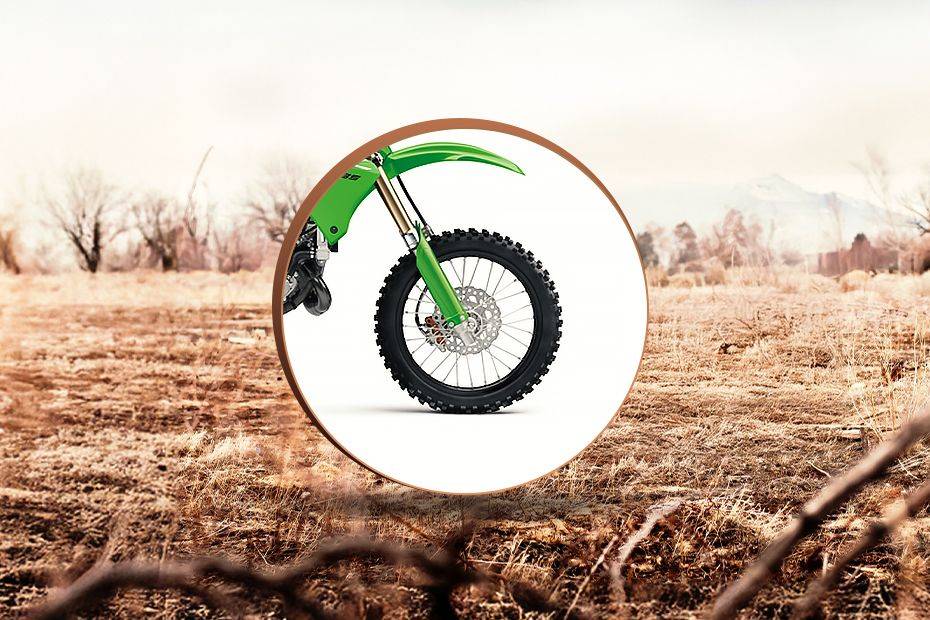 Front Tyre View of KX 85