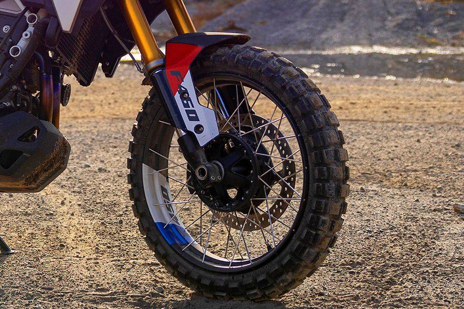 Front Tyre View of F 450 GS