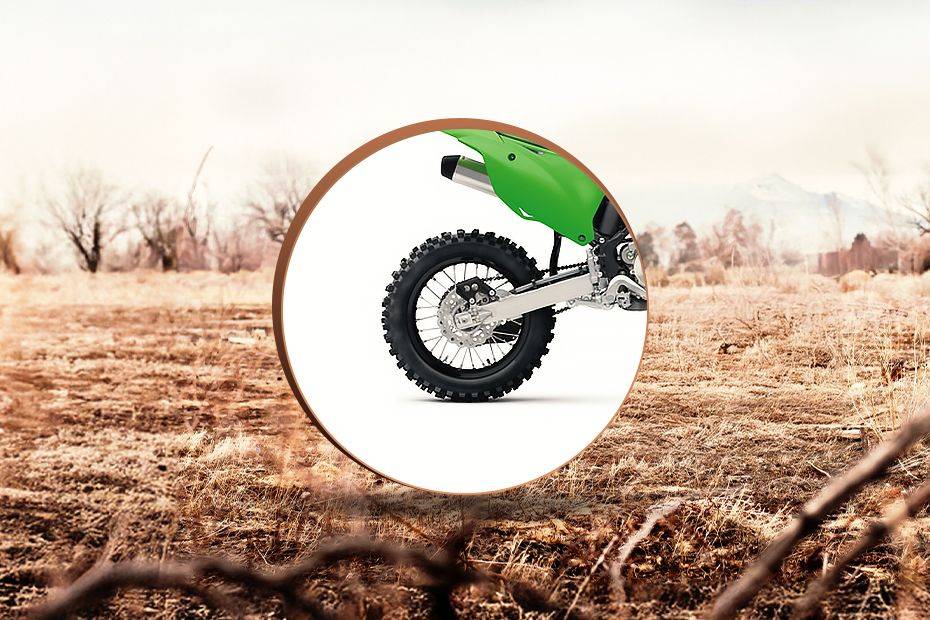 Rear Tyre View of KX 85