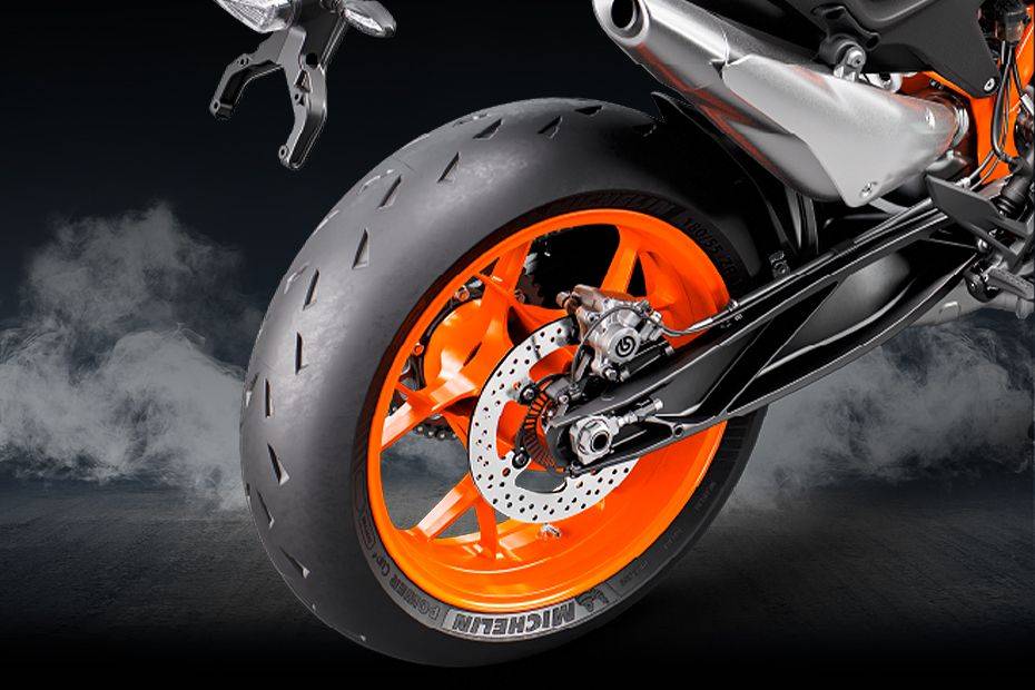 Rear Tyre View of 890 Duke