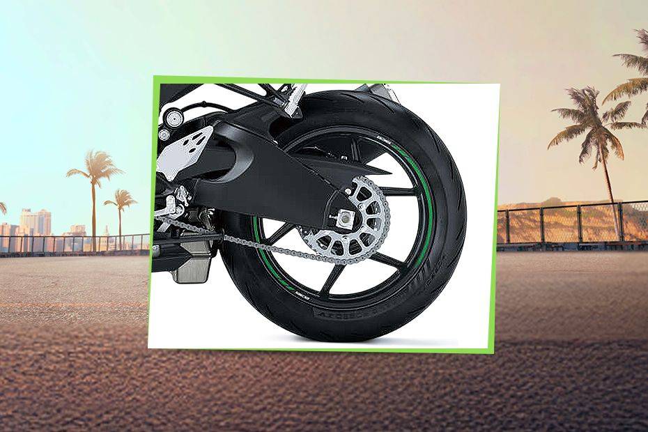 Rear Tyre View of Ninja ZX-6R