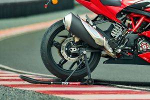 Rear Tyre View of Apache RR 310