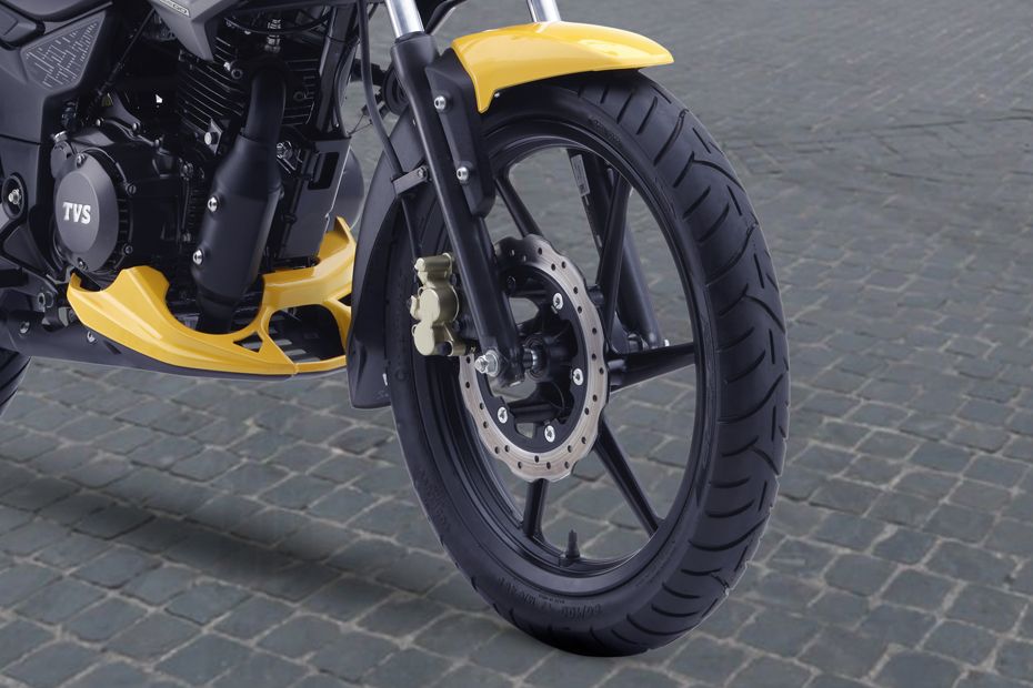 Front Tyre View of Raider