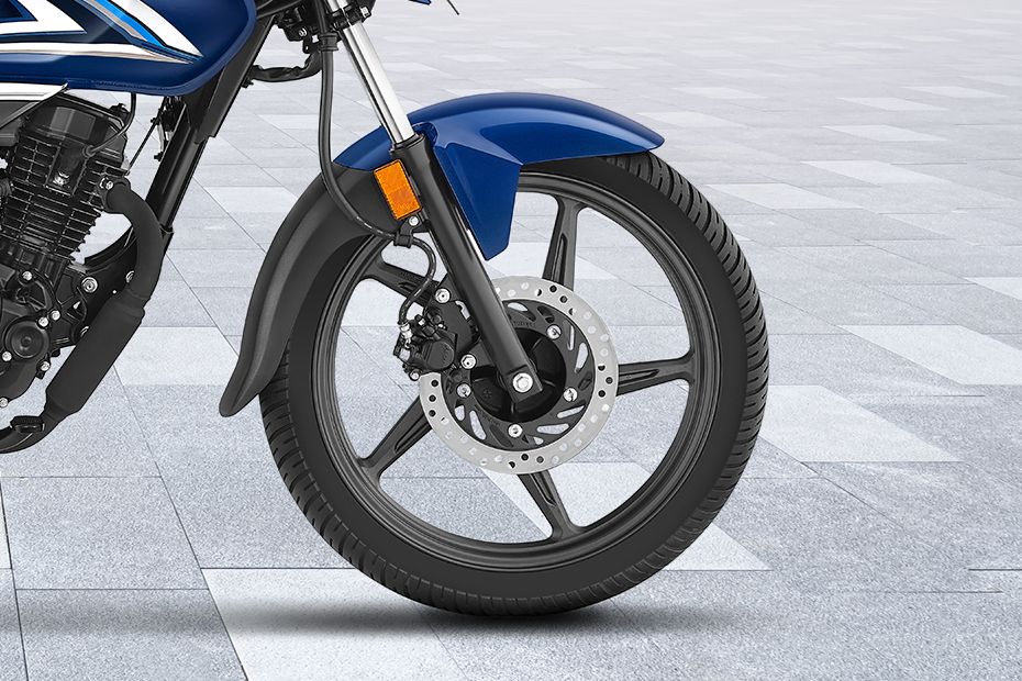 Front Tyre View of Shine