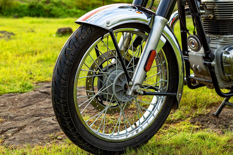 Front Tyre View of Classic 350