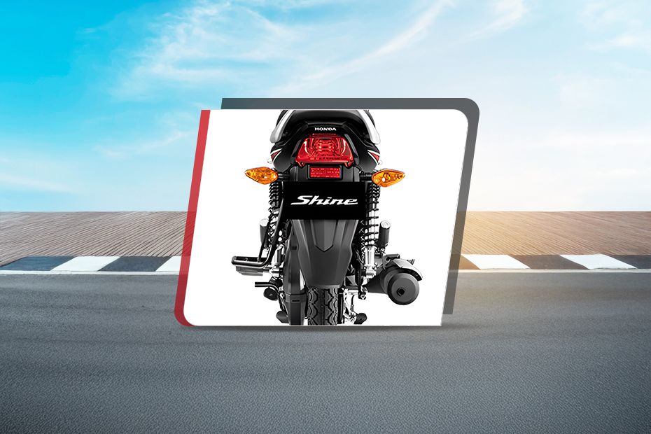 Rear Indicator View of Shine 100