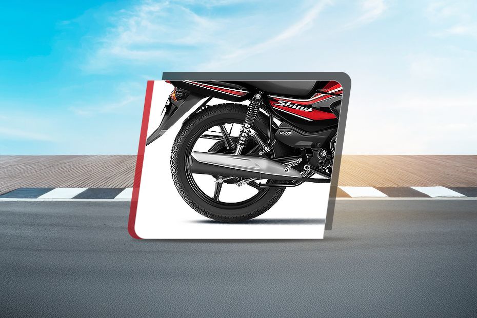 Rear Tyre View of Shine 100