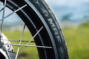 Front Tyre View of Scrambler 400 XC