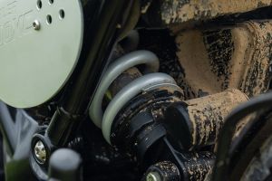Rear Suspension View of Scrambler 400 XC