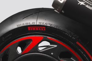 Rear Tyre View of Rush 1000