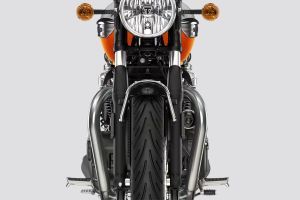Leg Guard View of Bonneville T100
