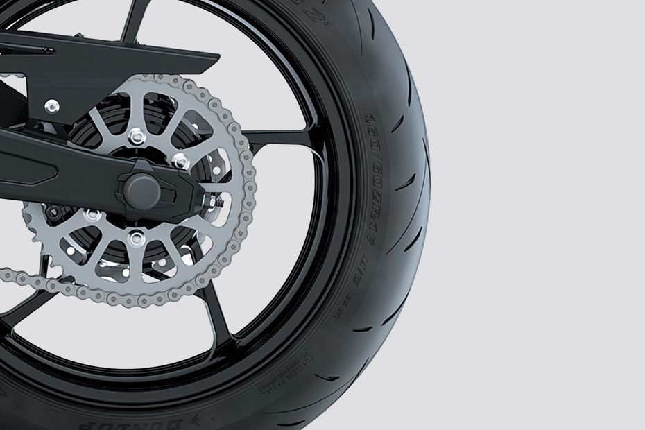 Rear Tyre View of Ninja 650