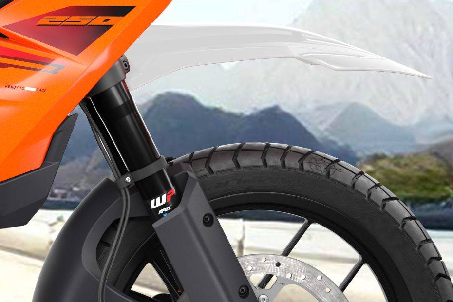 Front Mudguard & Suspension of 2025 250 Adventure