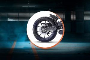 Rear Tyre View of 125 Duke
