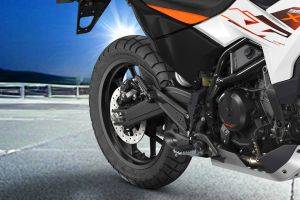 Rear Tyre View of 2025 390 Adventure X