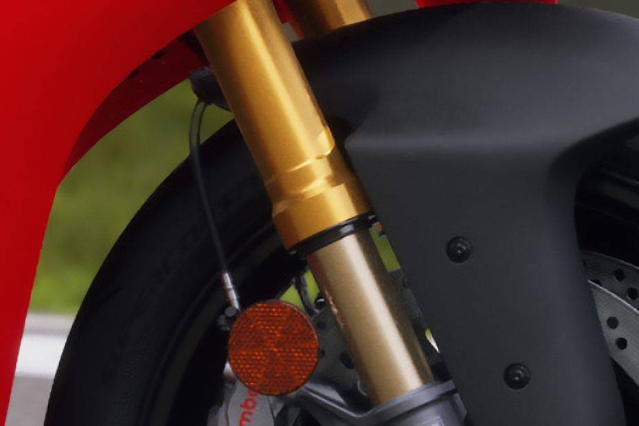 Front Suspension View of 2025 Panigale V4