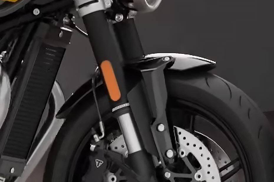 Front Suspension View of Speed Twin 1200