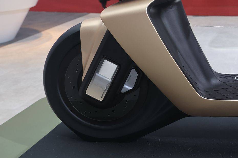 Front Tyre View of Vision iQUBE Concept