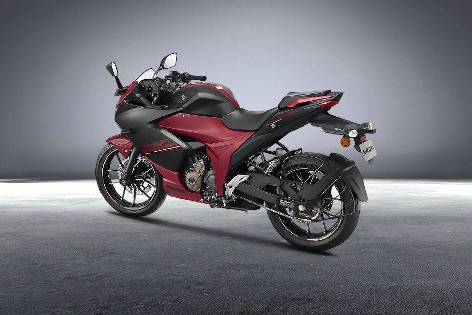 Rear Left View of Gixxer SF 250 Flex Fuel