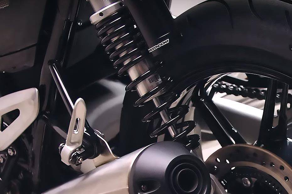 Rear Suspension View of Speed Twin 1200