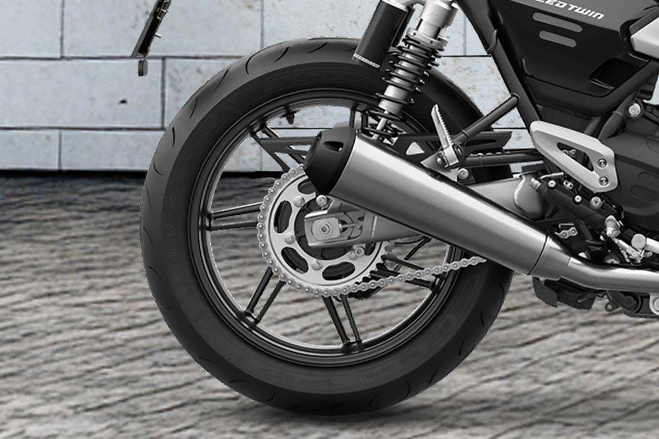 Rear Tyre View of Speed Twin 1200