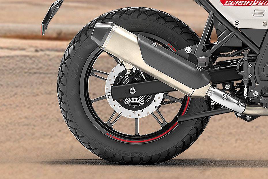 Rear Tyre View of Scram 440