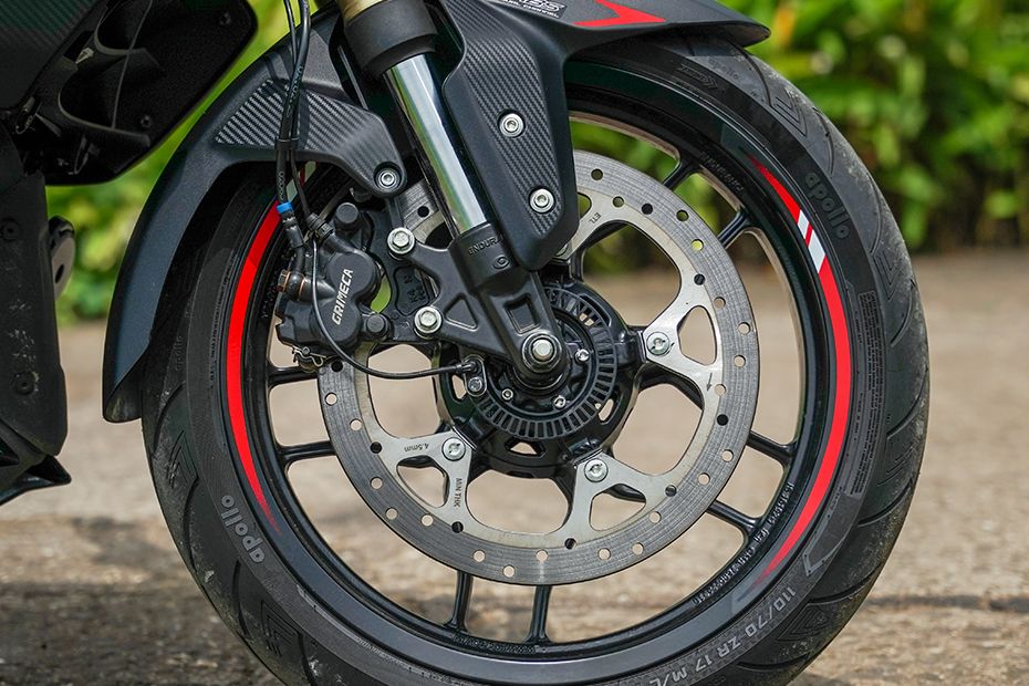 Front Brake View of Pulsar NS400Z