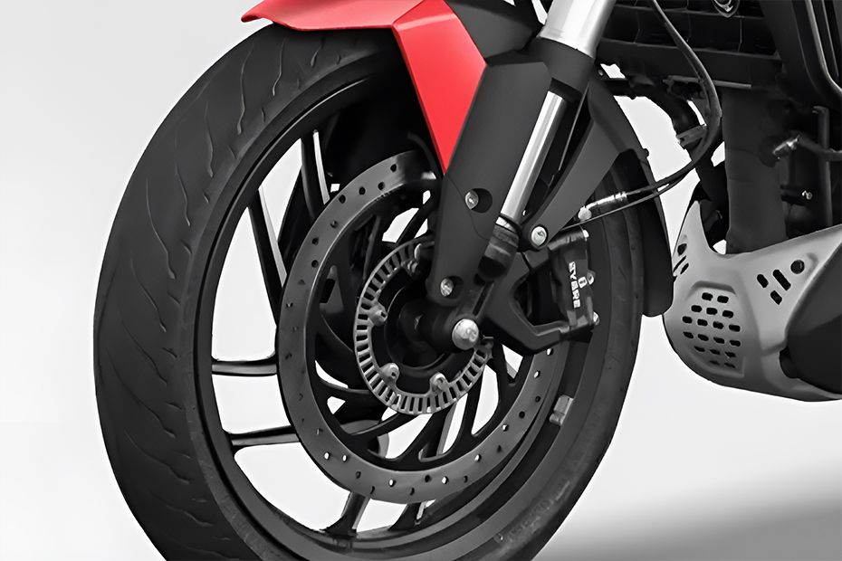 Front Brake View of Dominar 400