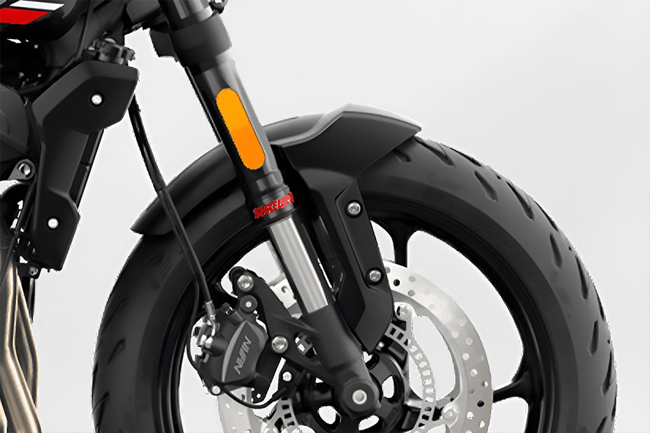 Front Suspension View of 2025 Trident 660