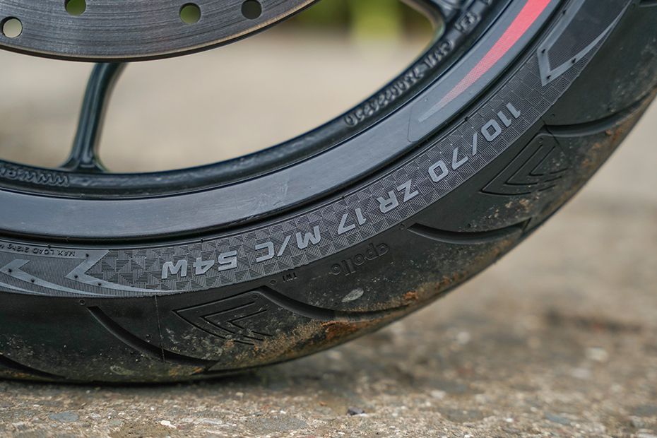 Front Tyre View of Pulsar NS400Z