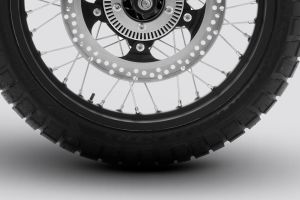 Front Tyre View of Bantam 350