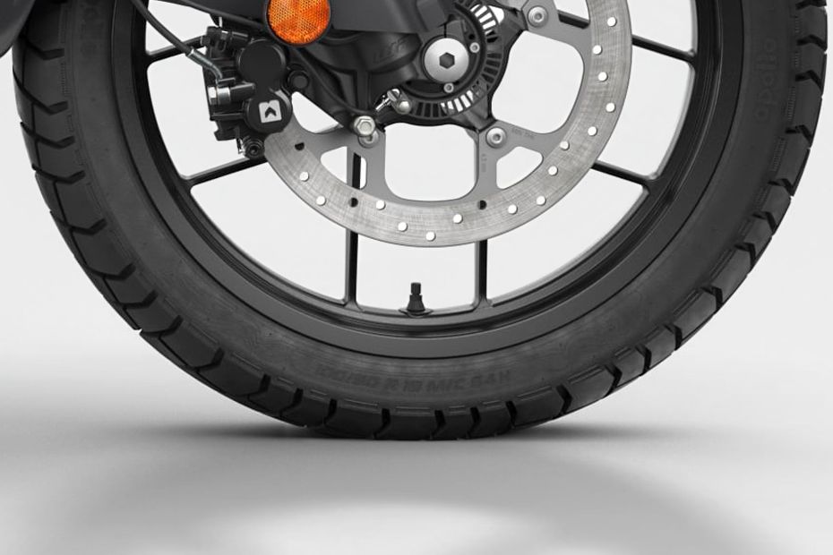 Front Tyre View of 390 Adventure X