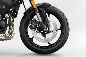 Front Tyre View of 2025 Trident 660