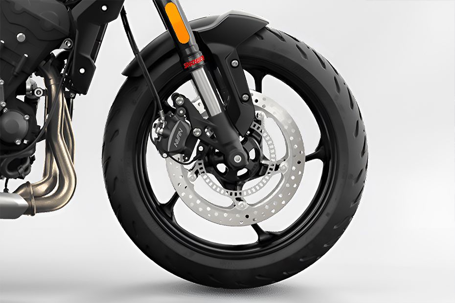 Front Tyre View of 2025 Trident 660