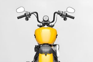 Handle Bar View of Street Bob