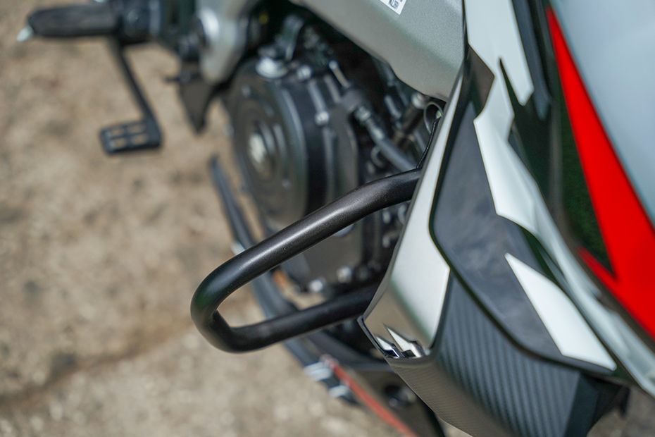 Leg Guard View of Pulsar NS400Z