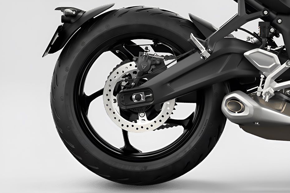 Rear Tyre View of 2025 Trident 660