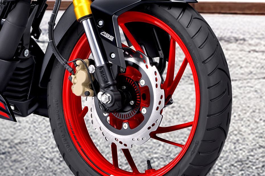 Front Brake View of 2025 Apache RTR 200 4V