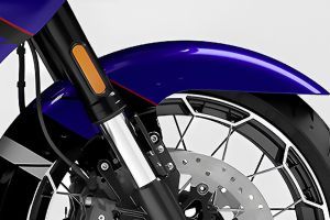 Front Suspension View of CVO Road Glide