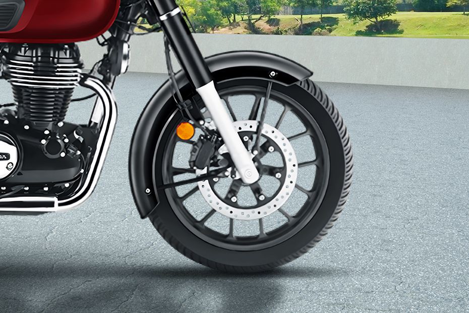 Front Tyre View of CB350