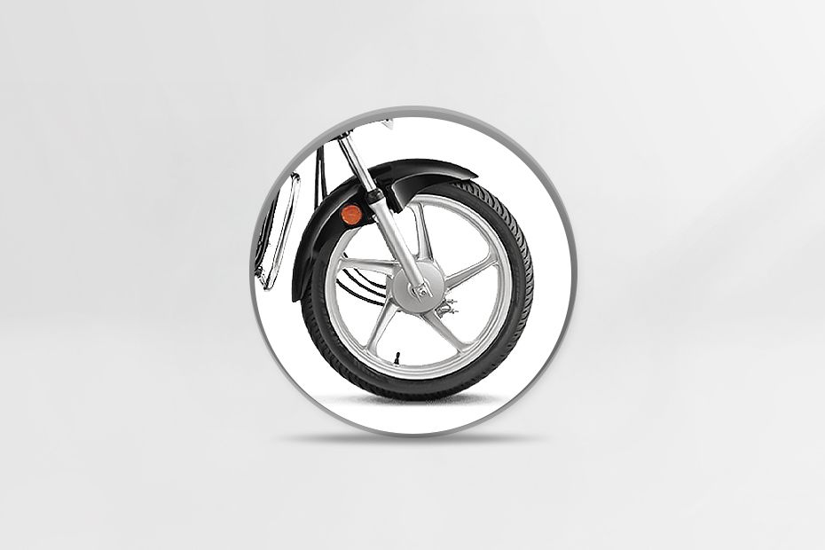 Front Tyre View of Splendor Plus