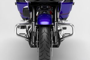 Leg Guard View of CVO Road Glide