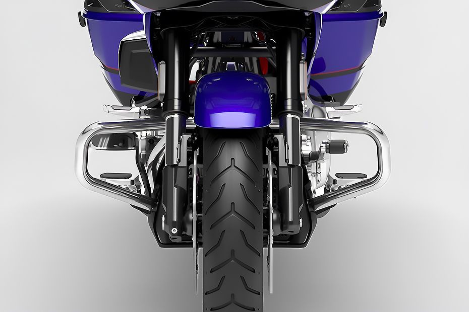 Leg Guard View of CVO Road Glide